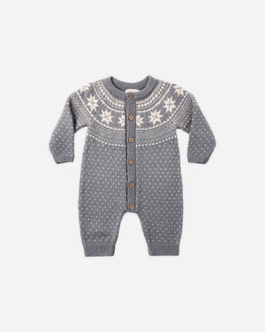 Fair Isle Romper || Slate by Rylee + Cru