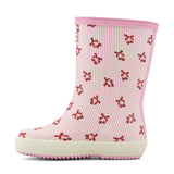 Kids First Classic Rain Boots- Pink Cherry Bow Print by Hunter Boots