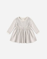 Alda Dress || Fog Stripe by Quincy Mae