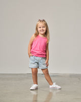 Rolled Denim Short - Light Wash by Little Bipsy