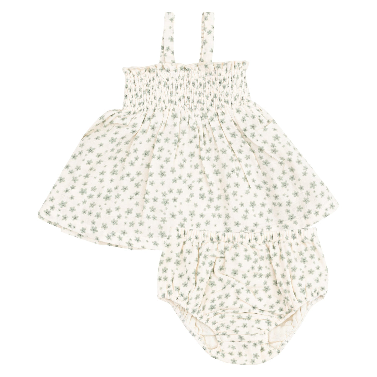 Smocked Top & Bloomer -Jadeite Simple Floral by Angel Dear