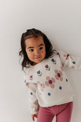 Knit Sweater- Tulip Intarsia by Babysprouts
