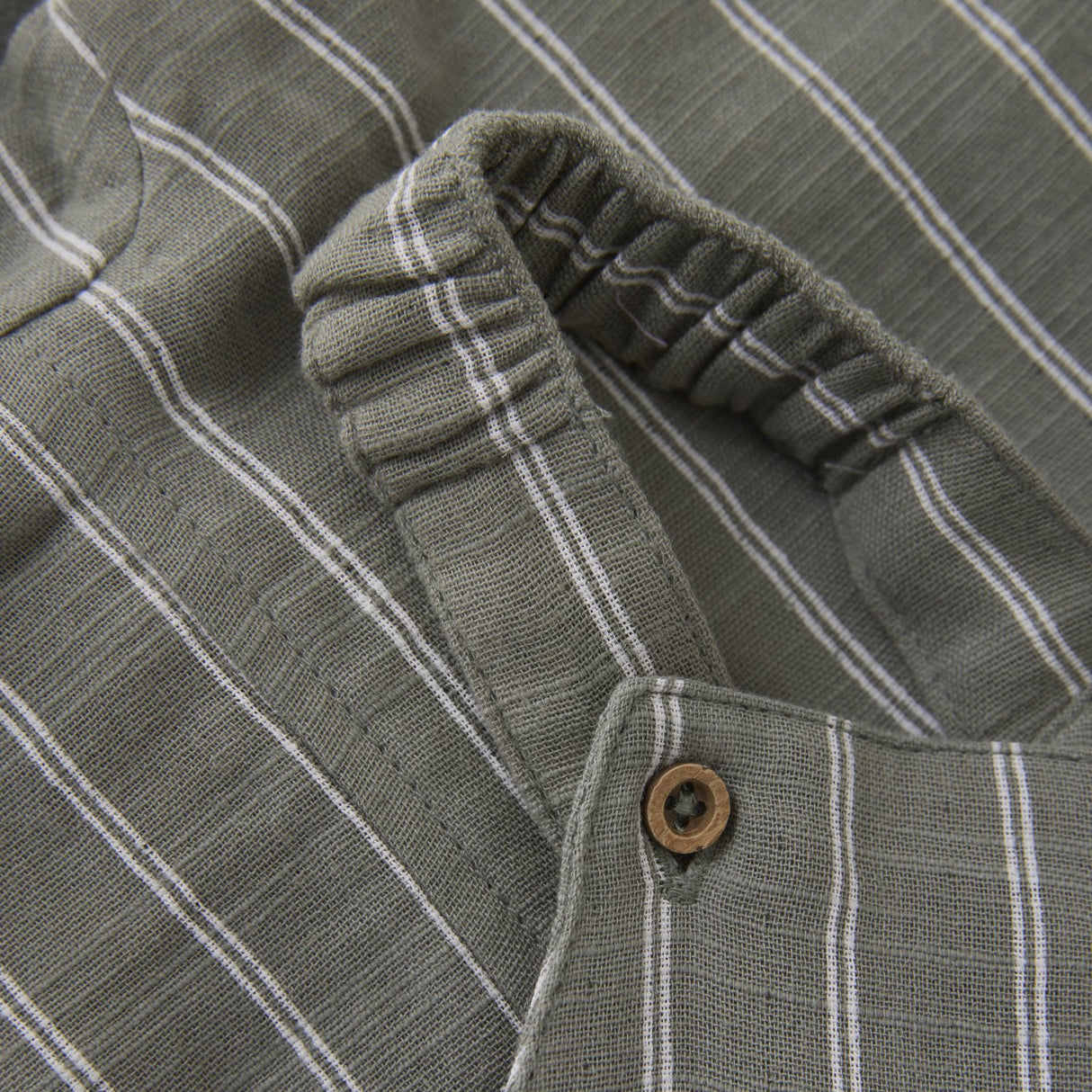 Overall in Sea Spray Stripe by Minymo