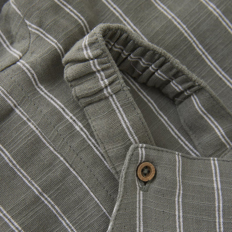 Overall in Sea Spray Stripe by Minymo