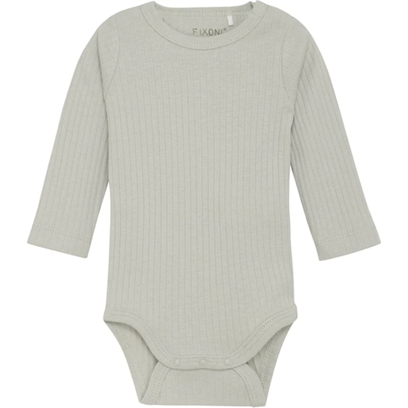 Long Sleeve Ribbed Bodysuit by Fixoni