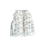Puffer Vest - Mini Floral in Cream by babysprouts