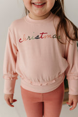 Ruffle Hem Sweatshirt- Christmas by Babysprouts