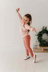 Ribbed Leggings- Holly Dust by Babysprouts