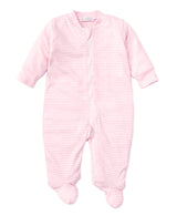Simple Stripes Pink Zip Footie by Kissy Kissy