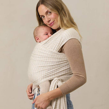 Cream Houndstooth Wrap by Solly Baby