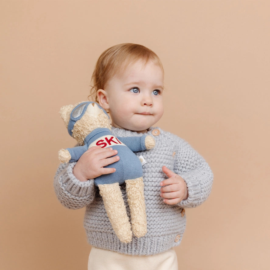 Benjamin Bear Ski Plushie | Baby Kids Toy Animal Fall Winter by The Blueberry Hill