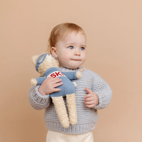 Benjamin Bear Ski Plushie | Baby Kids Toy Animal Fall Winter by The Blueberry Hill