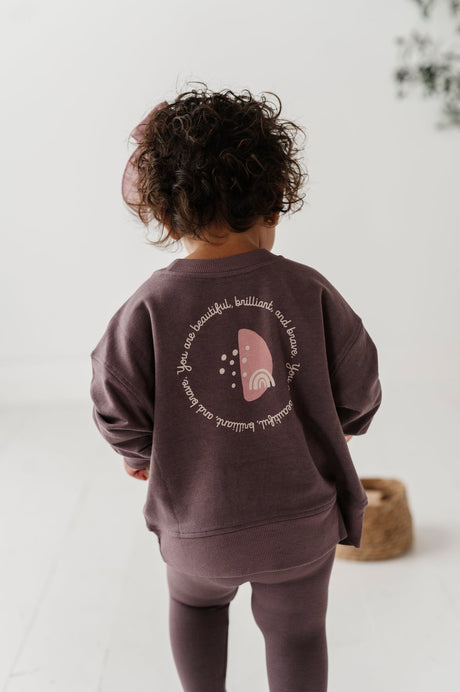 Boxy Sweatshirt - Beautiful Brilliant Brave by babysprouts