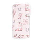 Swaddle Blanket- Cowgirl Boots and Bows by Angel Dear