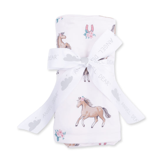 Swaddle Blanket- I Love Horses by Angel Dear