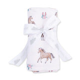 Swaddle Blanket- I Love Horses by Angel Dear
