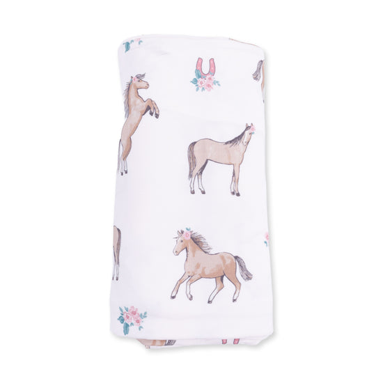 Swaddle Blanket- I Love Horses by Angel Dear