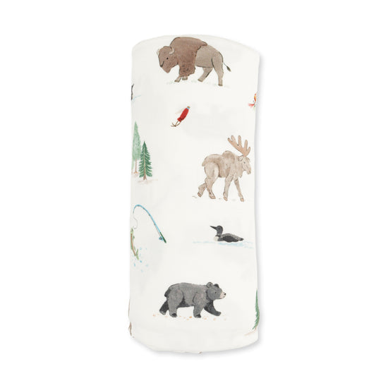 Swaddle Blanket- Northern Woodland Animals by Angel Dear