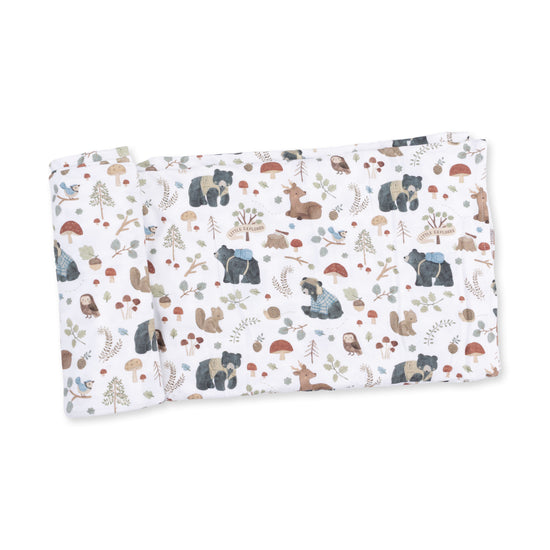 Swaddle Blanket- Southern Woodland Animals Green by Angel Dear