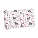 Swaddle Blanket- Southern Woodland Animals Pink by Angel Dear