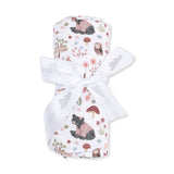 Swaddle Blanket- Southern Woodland Animals Pink by Angel Dear