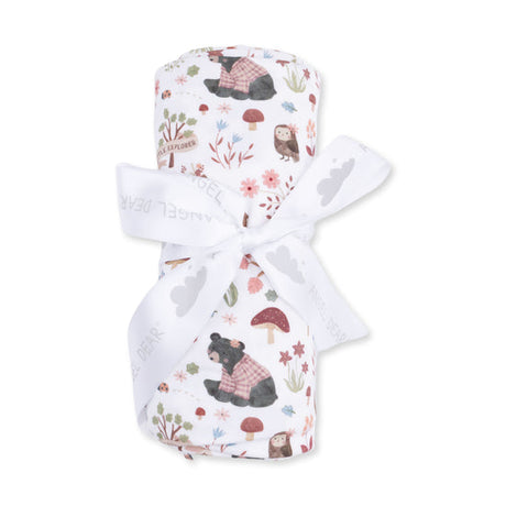 Swaddle Blanket- Southern Woodland Animals Pink by Angel Dear