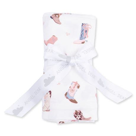 Swaddle Blanket- Buckarette Boots by Angel Dear