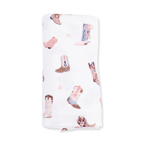 Swaddle Blanket- Buckarette Boots by Angel Dear