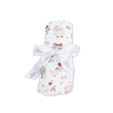 Swaddle Blanket- Cute Farm Animals Pink by Angel Dear