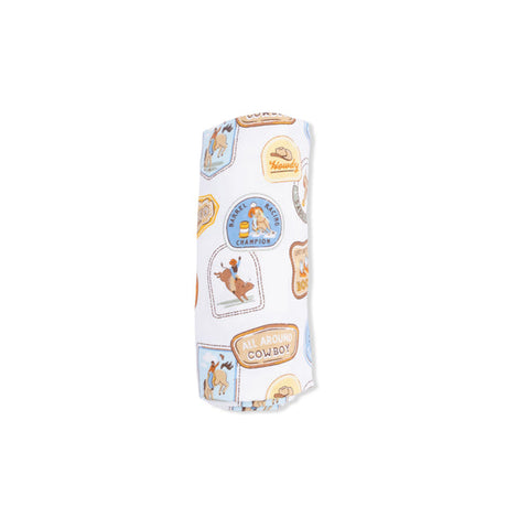 Swaddle Blanket- Rodeo Patches Uni by Angel Dear