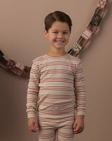 Organic Long Sleeve Pajama Set || Holiday Stripe by Rylee + Cru