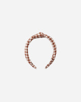 Knotted Headband || Brick Check by Rylee + Cru