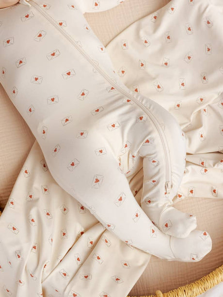 Bamboo Zip Footie || Valentine by Quincy Mae