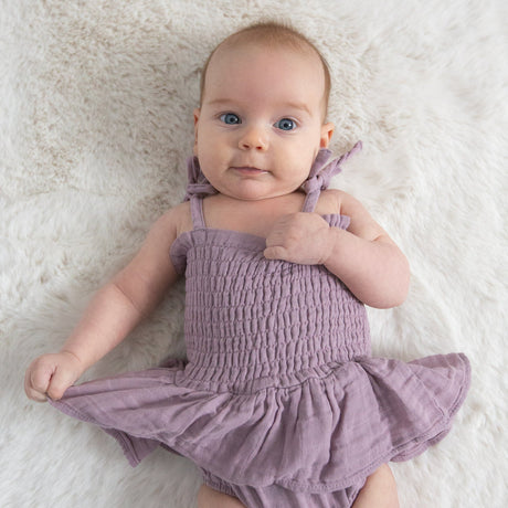 Tutu Bubble - Dusty Lavender Solid Muslin by Angel Dear