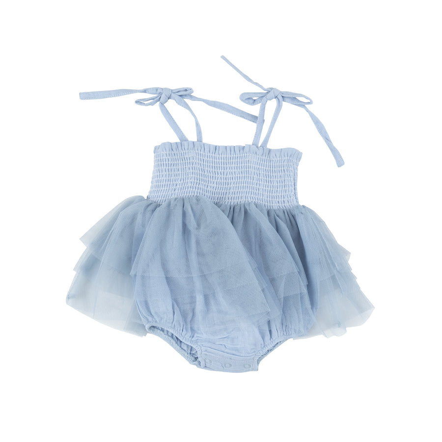 Tutu Bubble - Dusty Blue Solid Muslin by Angel Dear