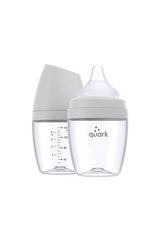 Buubibottle Mini Hybrid Feeding Bottle - Grey by Quark Baby