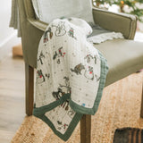 Cotton Muslin Baby Quilt - Snow Day by Little Unicorn