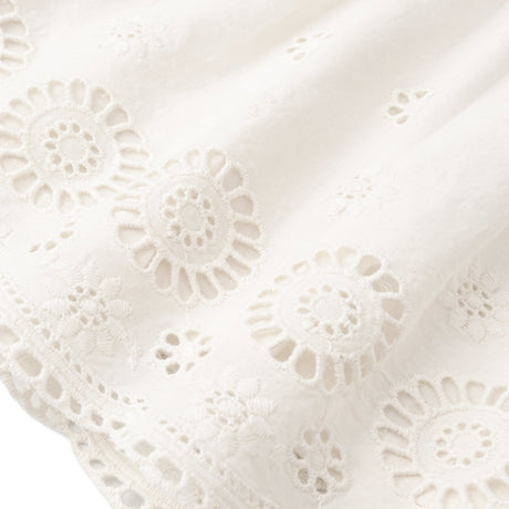 Organic Eyelet Flutter Dress - Ivory Eyelet by Makemake