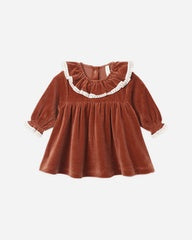 Velour Baby Dress || Redwood by Quincy Mae
