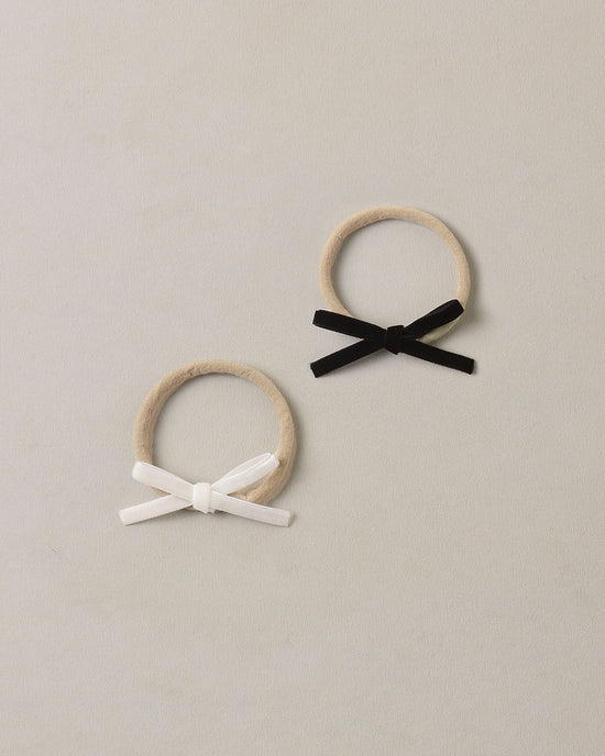 Baby Bow Headbands || Black, Ivory by Noralee