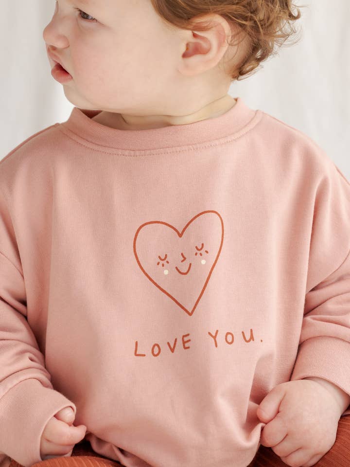 Relaxed Sweatshirt || Love by Quincy Mae