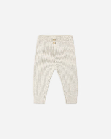 Rib Knit Legging || Heathered Oatmeal by Quincy Mae