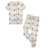 Once Upon a Time Bamboo Short Sleeve Pajama Pant Set by Emerson and Friends