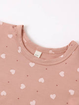 Bamboo Pajama Set || Pink Hearts by Quincy Mae