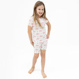 Loungewear Short Set- Bubbly Whale w/ Pink Bow by Angel Dear