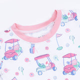 Loungewear Short Set- Golf Carts & Flowers by Angel Dear