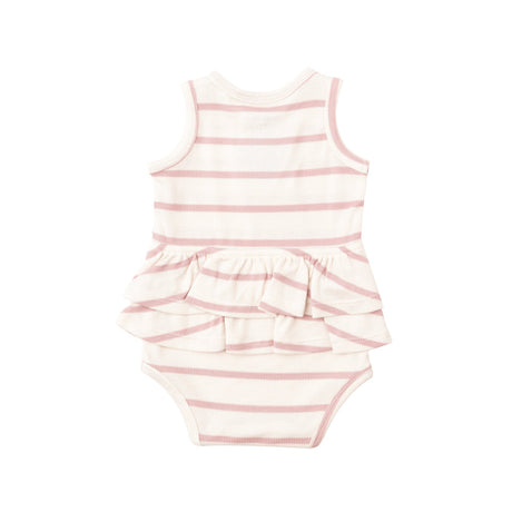 Ruffle Tank Bubble - Silver Pink + Sugar Swizzle by Angel Dear