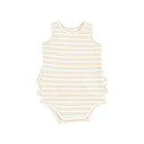 Ruffle Tank Bubble - Stripe Oxford Tan by Angel Dear