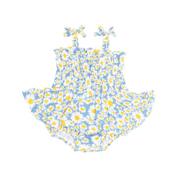 Smocked Bubble with Skirt- Shasta Daisy by Angel Dear