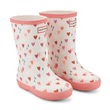 Kids First Classic Rain Boots- Pink Multi Heart Print by Hunter Boots